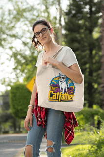 ECOBAG GRANDE CRU CAT, THE CAT FATHER 100%ALGODAO