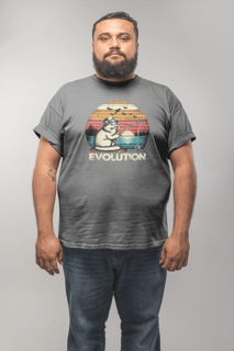 CAMISETA T-SHIRT PLUS SIZE, CAT EVOLUTION