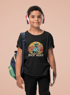 CAMISETA QUALITY INFANTIL, DUCK VADER STAR WARS-10 A 14 ANOS