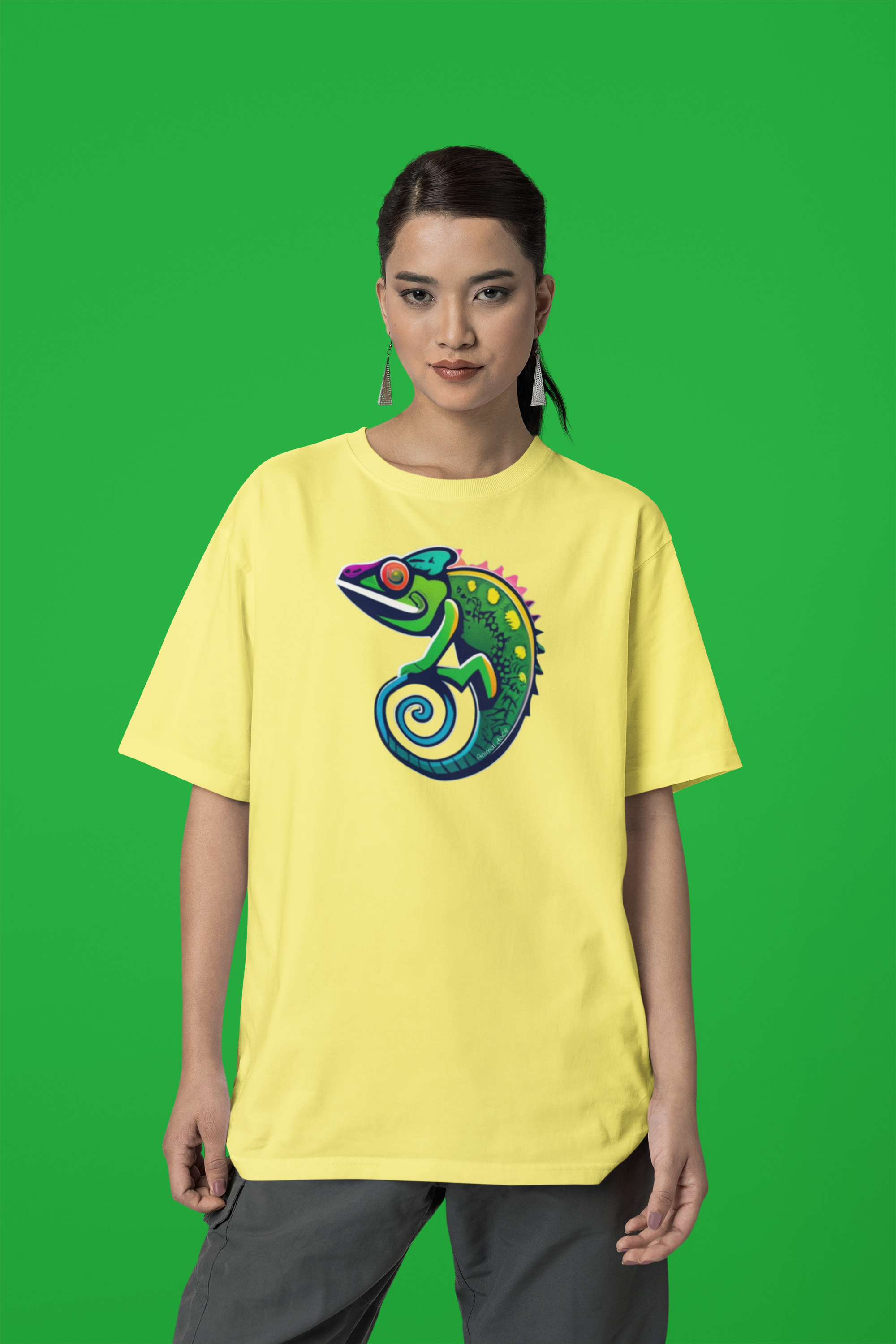 CAMISETA T-SHIRT ESTONADAS, CAMALEON