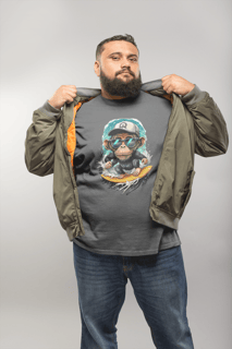 CAMISETA T-SHIRT PLUS SIZE, SURF MONKEY