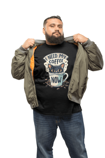 Nome do produto CAMISETA T-SHIRT PLUS SIZE, CAT COFFEE