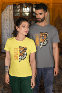 CAMISETA T-SHIRT ESTONADA , TIGER SAVAGE