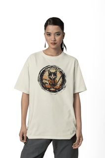 CAMISETA T-SHIRT PIMA, SAMURAI CAT