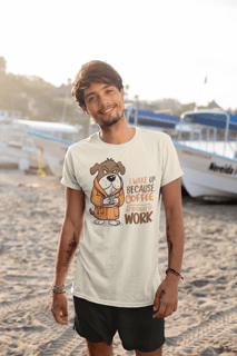 CAMISETA T-SHIRT PIMA, DOG COFFEE