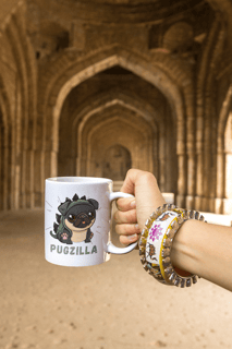 Nome do produto CANECA PERSONALIZADA CRIATIVA EM CERÂMICA, 325ML C/02 LADOS, PUGZILLA