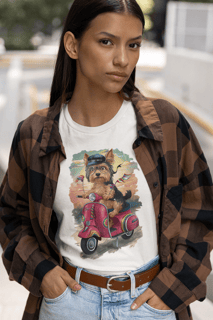 Nome do produto CAMISETA T-SHIRT PIMA, DOG VESPA YORKSHIRE TERRIER