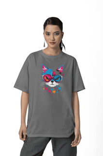 Nome do produto CAMISETA T-SHIRT ESTONADA, CAT LOVER