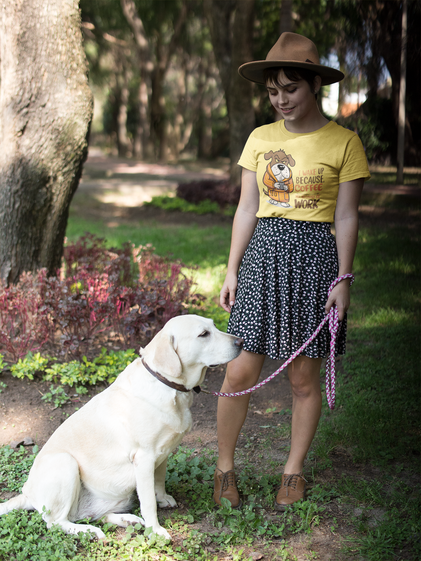 CAMISETA BABY LONG ESTONADA, DOG COFFEE