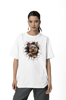 Nome do produto CAMISETA T-SHIRT PRIME, ESTILO 3D DOG YORKSHIRE TERRIER