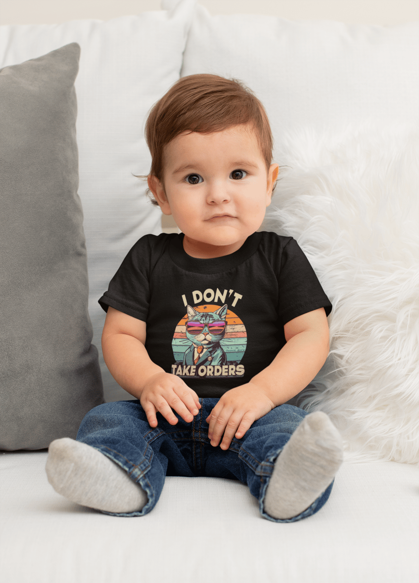 Nome do produto: CAMISETA CLASSIC INFANTIL CAT, I DON\'T TAKE ORDERS- 2 A 14 ANOS
