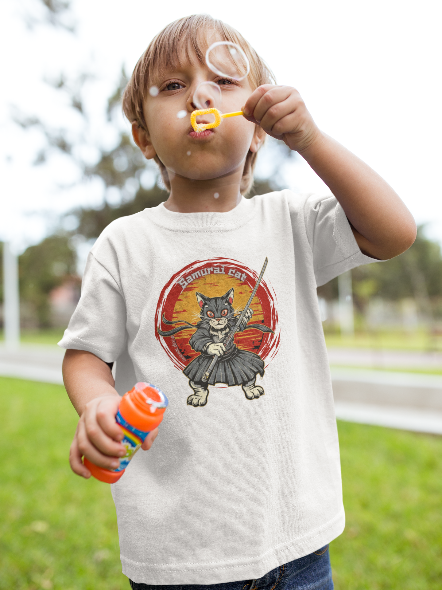  CAMISETA QUALITY INFANTIL, SAMURAI CAT-2 A 8 ANOS