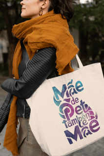 ECOBAG GRANDE CRU CAT, MÃE DE PET TAMBÉM E MÃE, 100%ALGODAO