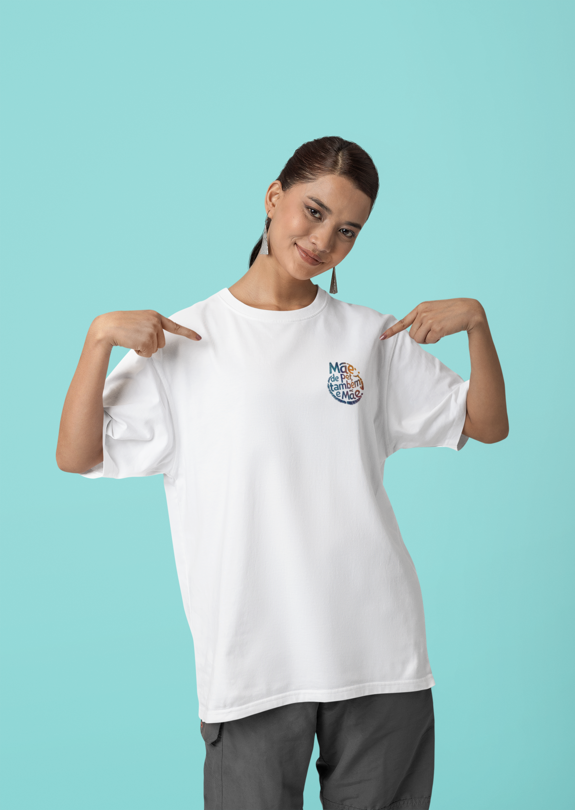 CAMISETA T-SHIRT PRIME MINIMALISTA, MÃE DE PET TAMBÉM E MÃE