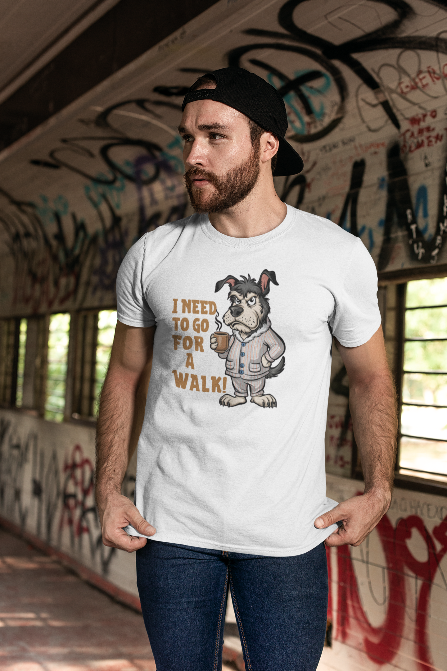 CAMISETA T-SHIRT QUALITY, DOG COFFEE