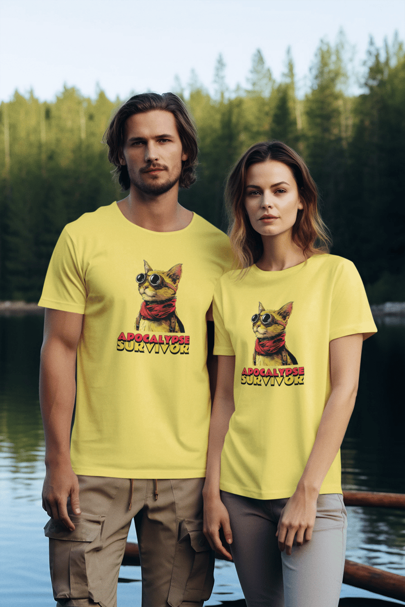 Nome do produto: CAMISETA T-SHIRT ESTONADA, CAT APOCALYPSE