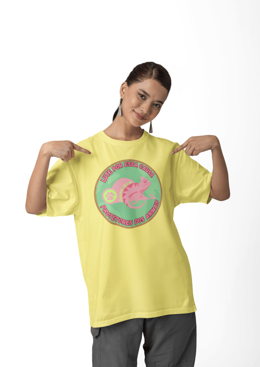 Nome do produto: CAMISETA T-SHIRT ESTONADA, LUTE POR ESSA CAUSA PROTETORES DOS ANIMAIS