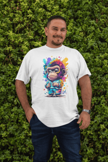 CAMISETA T-SHIRT PLUS SIZE, KING MONKEY