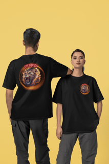 CAMISETA T-SHIRT QUALITY F/V, LION ON FIRE