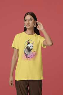 Nome do produto CAMISETA T-SHIRT ESTONADA, CAT NIGHT