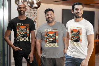 CAMISETA T-SHIRT QUALITY CAT, STAY COOL