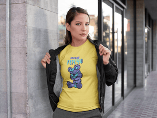 Nome do produto CAMISETA T-SHIRT ESTONADA, LINHA CUTE BUT PSYCHO