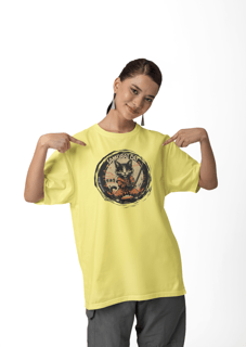 CAMISETA T- SHIRT ESTONADA, SAMURAI CAT