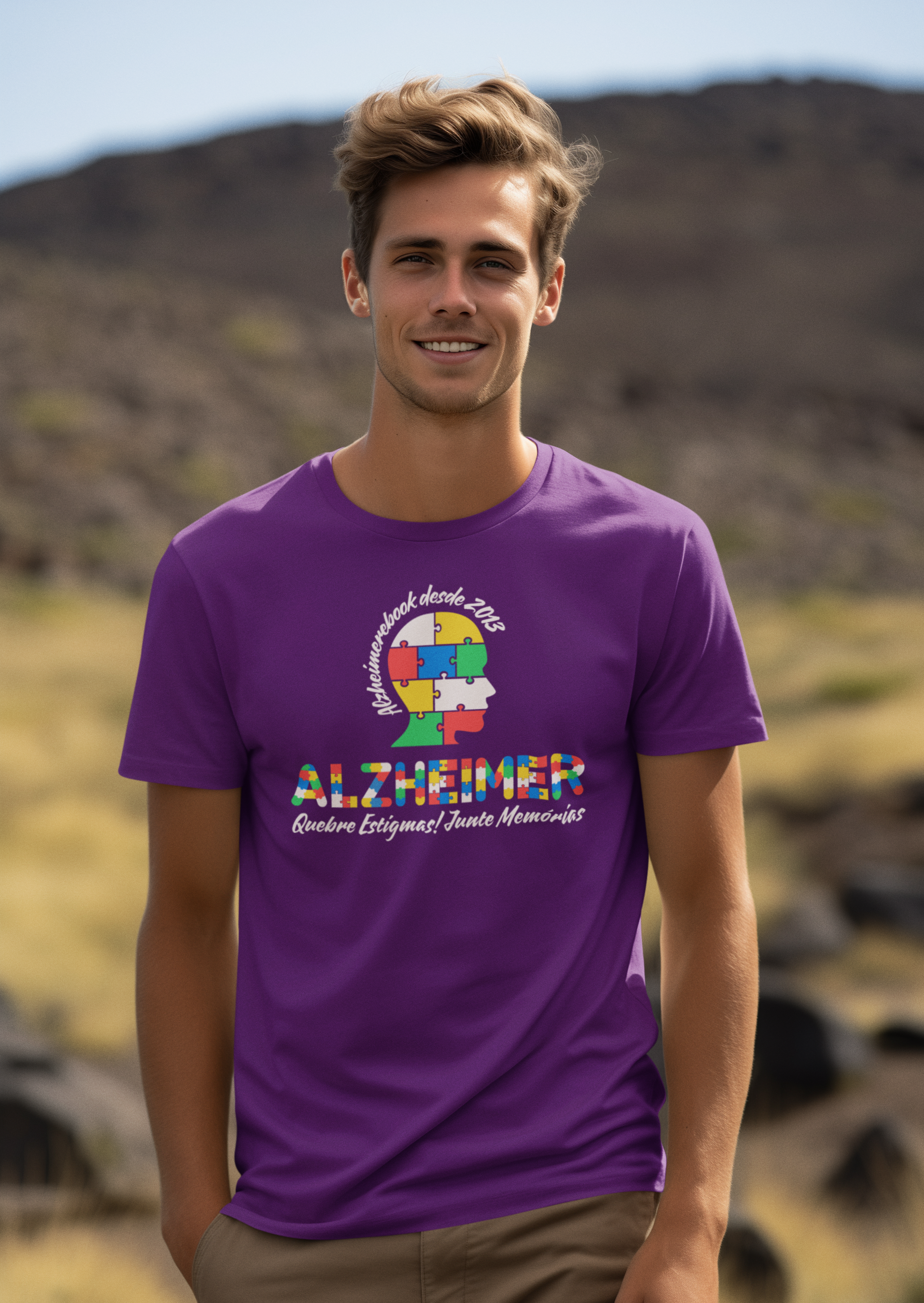 Camisa Oficial Alzheimer Quebre Estigmas! Junte Memórias