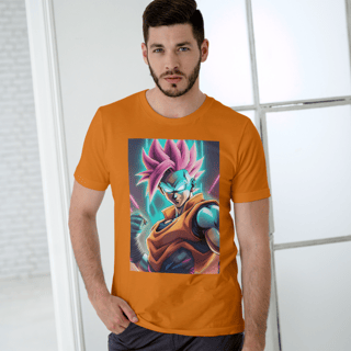 Camiseta Masculina Dragon Ball Cyber Punk Goku