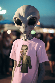 Nome do produto Camiseta Reta Alien and Cat