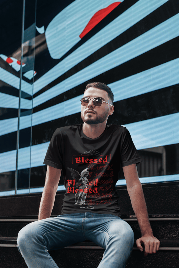 T-SHIRT QUALITY - BLESSED