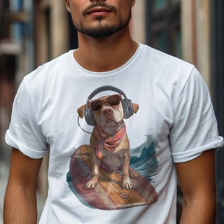 Nome do produto Camiseta Pets - Labrador Surf - Unissex