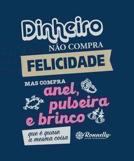 Nome do produto Camiseta Regular Ronnelly - Dinheiro não compra