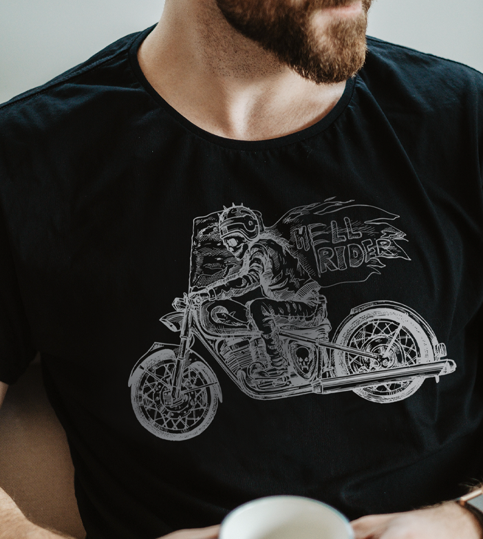 Nome do produto: Camiseta Motorcycle - Hell Rider