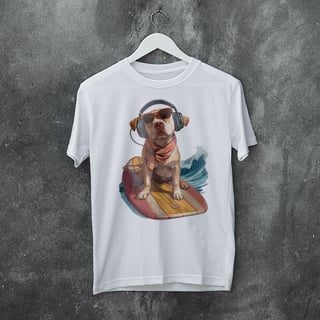 Nome do produto Camiseta Pets - Labrador Surf - Unissex