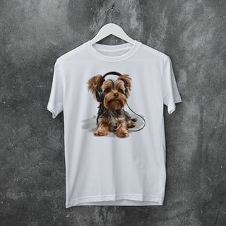 Nome do produto Camiseta Pets - Yorkshire Skate - Unissex