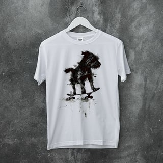 Nome do produto Camiseta Pets - Schnauzer no Skate PB - Unisex