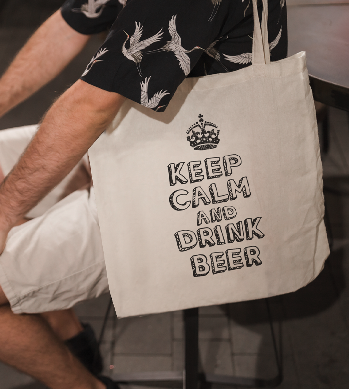 Nome do produto: Ecobag Cru Keep Calm and Drink Beer