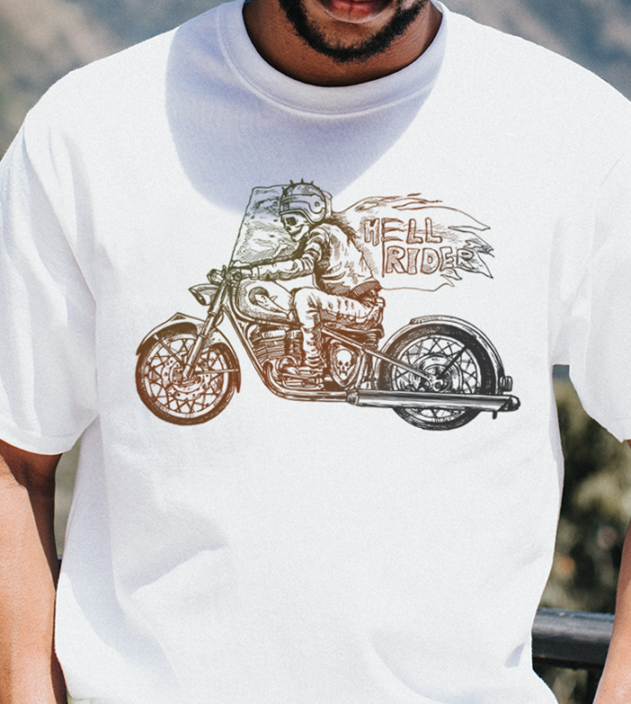 Nome do produto: Camiseta Motorcycle - Hell Rider