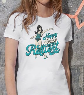 Nome do produto Camsieta Babylook - Happy Girls Are The Prettiest