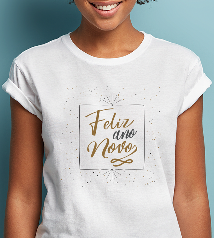 Nome do produto: Babylook Ano Novo - Feliz Ano Novo