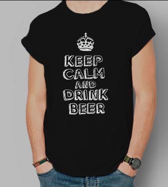 Nome do produto: Camiseta - Keep Calm and Drink Beer - Estampa Branca
