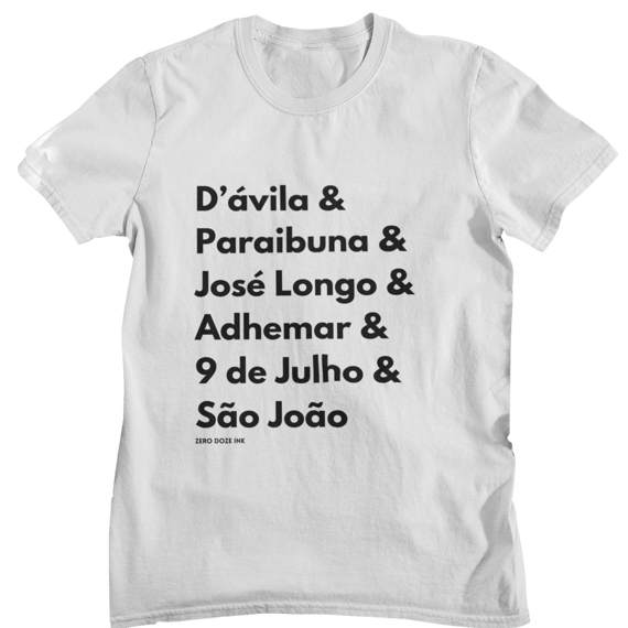 Camiseta Avenidas e rua de SJC