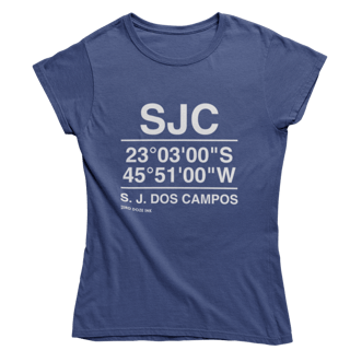 Nome do produto Camiseta Baby Long Coordenadas Geográficas SJC