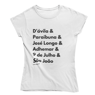 Nome do produto Camiseta Baby Long Avenidas e rua de SJC