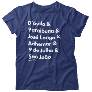 Nome do produto Camiseta Avenidas e rua de SJC