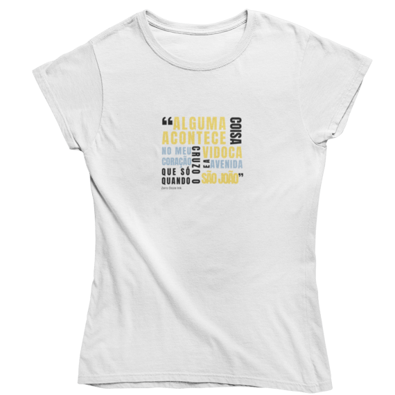 Camiseta Baby Long Alguma Coisa Acontece No Meu Coração