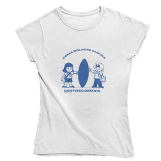Camiseta Baby Long Bolinho Caipira Gostoso Demais
