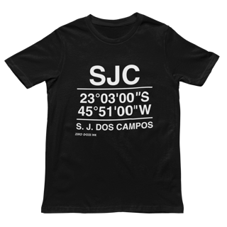 Camiseta Coordenadas Geográficas SJC
