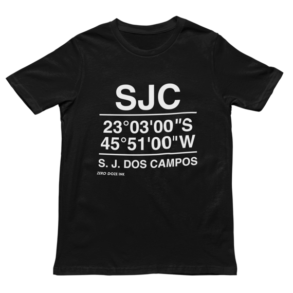 Camiseta Coordenadas Geográficas SJC
